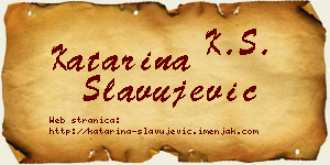 Katarina Slavujević vizit kartica
